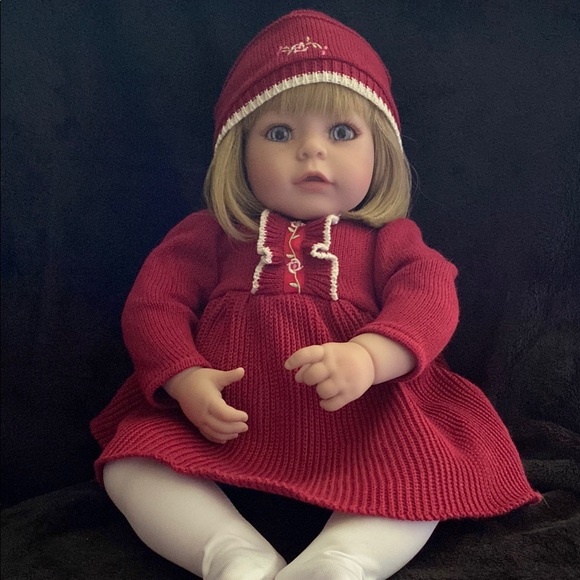 ADORA Winter Wonderland Doll Red and White Knit outfit - Picture 1 of 5